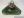 Céramique de Beauce - Cendrier 66 Vert moiré blanc Cendrier gicleur