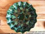 Céramique de Beauce - Assiette 342 Vert moiré multi-couleurs 