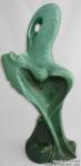 Céramique de Beauce - Figurine 85 Vert autre lampe Mère et enfant