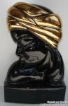 Céramique de Beauce - Figurine L-176 Noir lampe personnage au turban