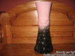 Céramique de Beauce - Vase 1-D2 Rose noir vase à palmettes